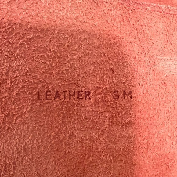 Leather Belt vintage brass buckle size s/m wide width great condition embossed - Picture 6 of 8